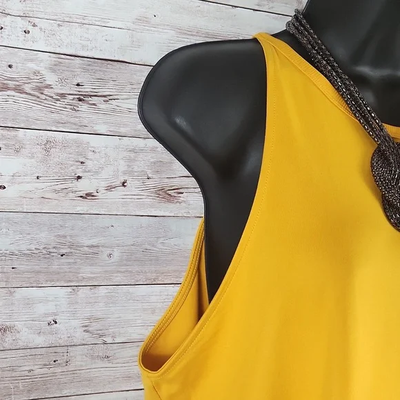 Joy Lab, Women's gold tank top, round neck, sleeveless, Size Ex Large - Picture 3 of 6